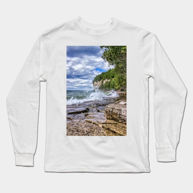 HDR of Lake Michigan Long Sleeve T-Shirt by Isla Creek Casuals